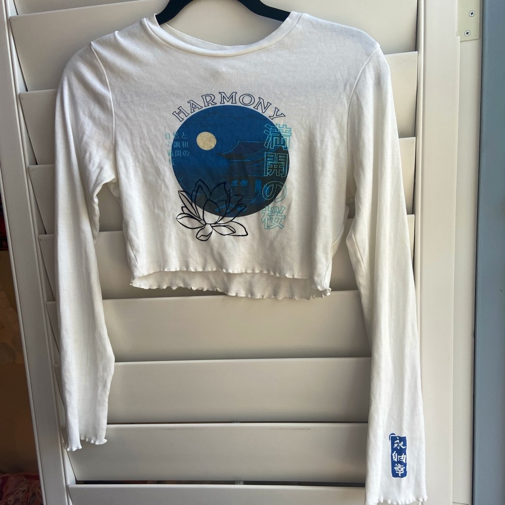 Urban Outfitters cropped graphic long sleeve